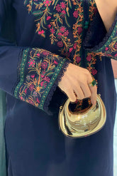 MARIA B - 3PC DHANAK EMBROIDERED SHIRT WITH CHIFFON EMBROIDERED DUPATTA AND TROUSER - HZG2412